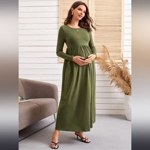Olive Green Maternity Dress